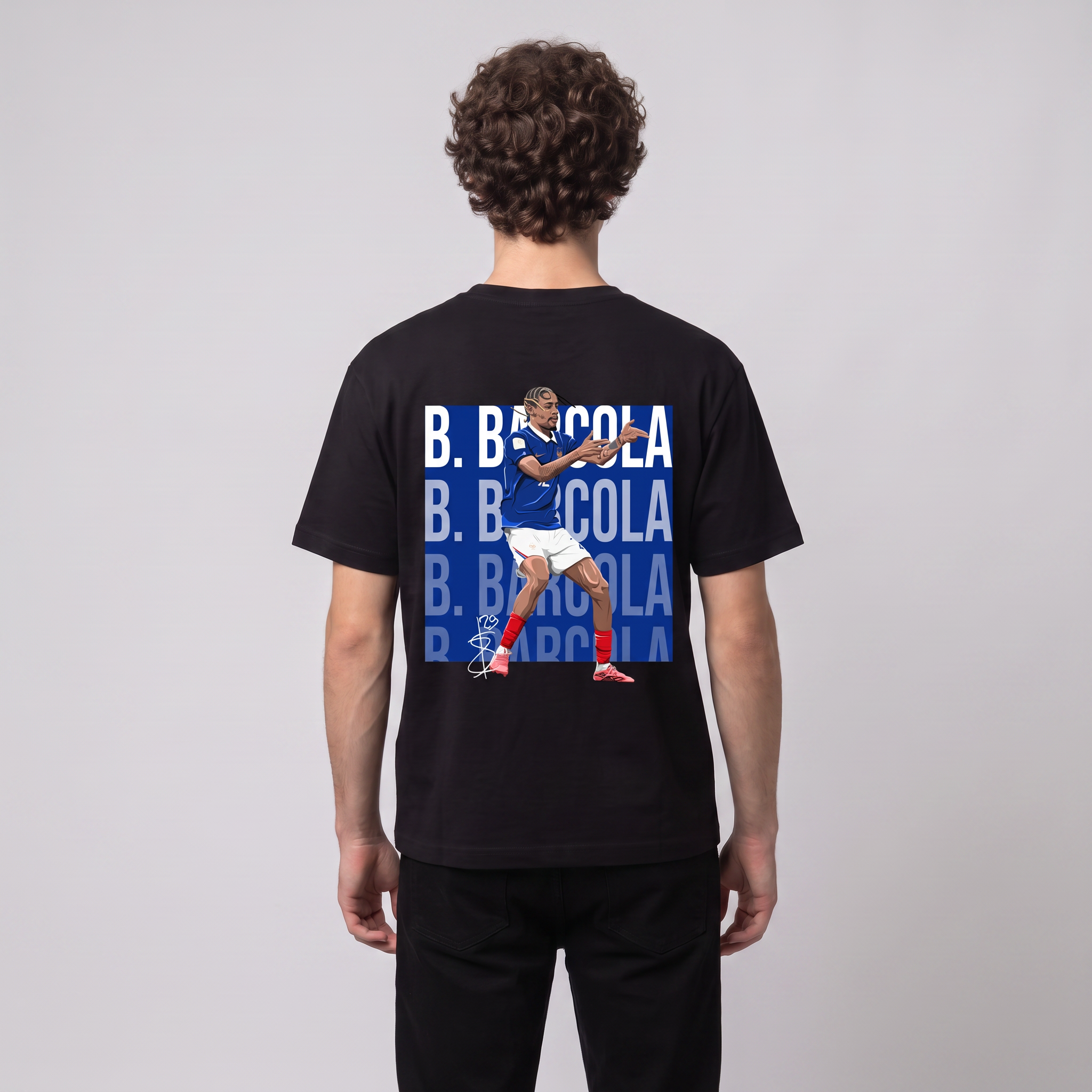Bradley Barcola France World Cup 26 Home Shirt
