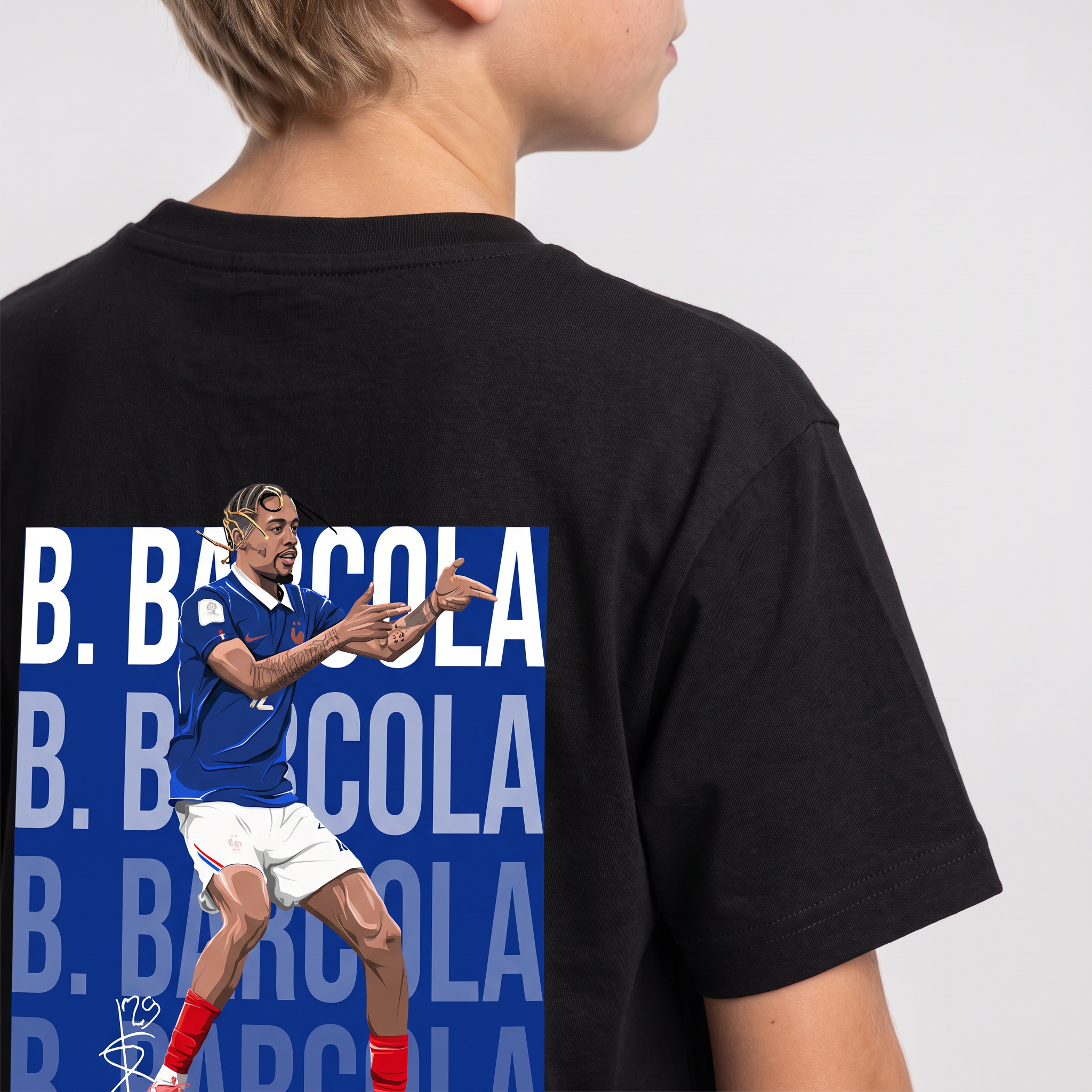 Bradley Barcola France World Cup 26 Home Shirt